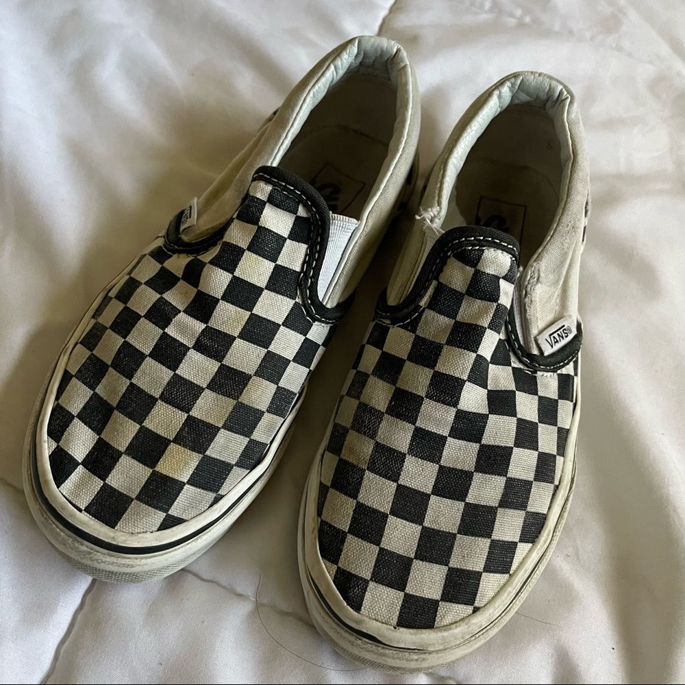 Girls Checkered Vans slides - Picture 6 of 7